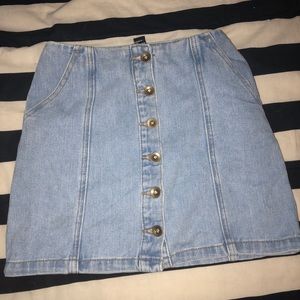 Button up Denim Skirt